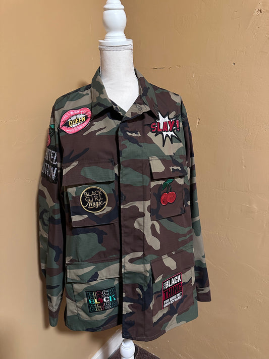 CAMOUFLAGE JACKETS W/ PATCHES